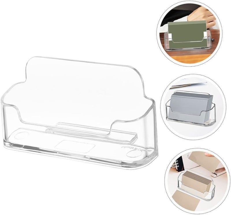 Transparent Acrylic Business Card Holder Display Set Of 4 For Office Conferences Exhibitions - Image 4